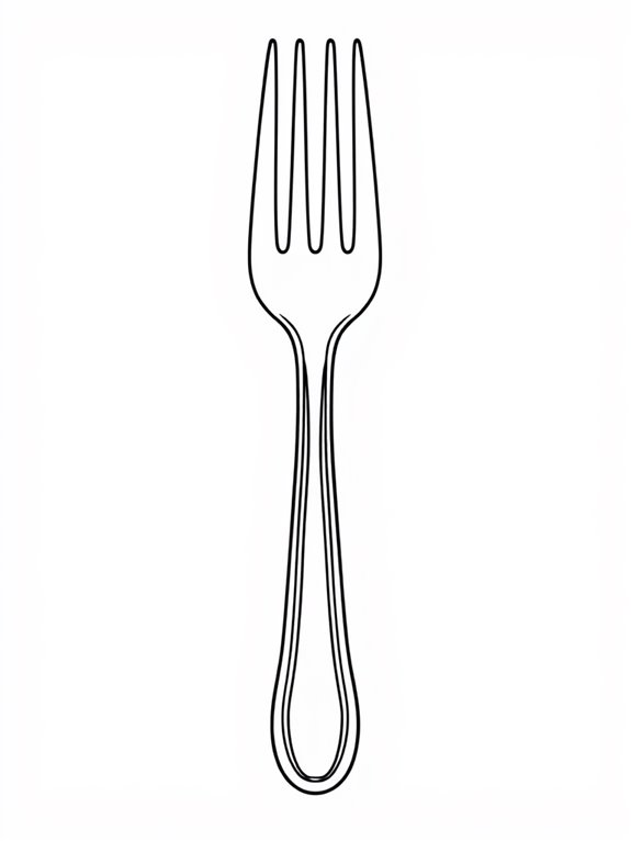 fork coloring page activity