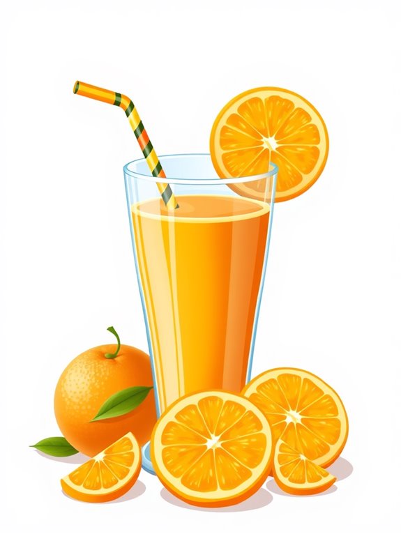 fresh orange juice illustration