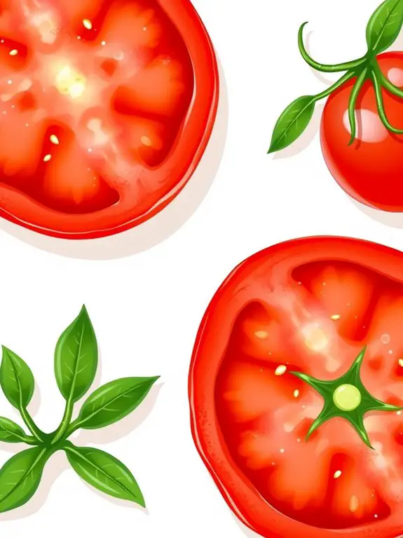 fresh tomato slice illustration