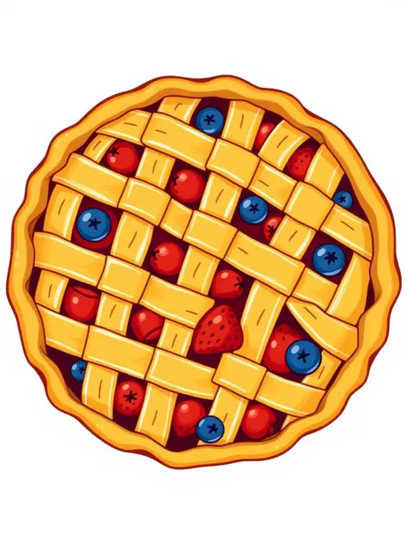 fruit pie clipart illustration