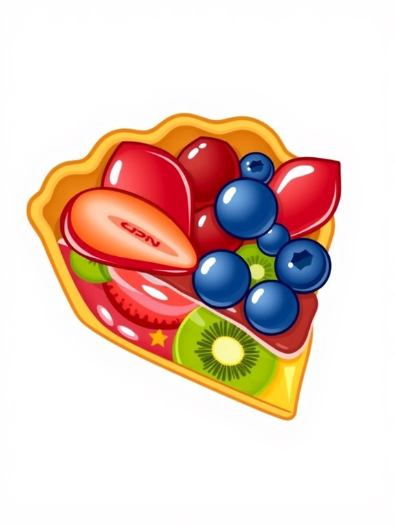 fruit pie slice illustration