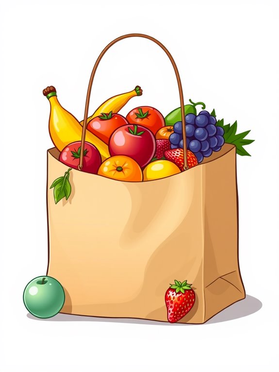fruits in grocery bag