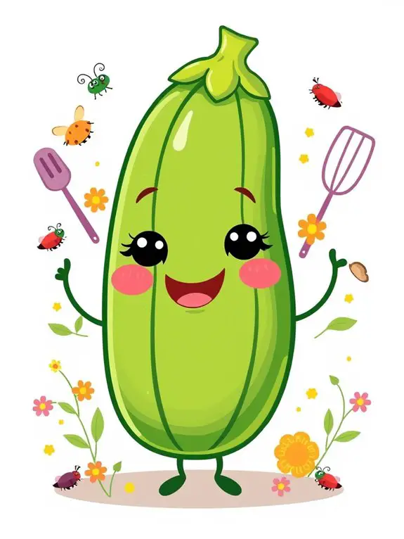 fun and colorful zucchini art
