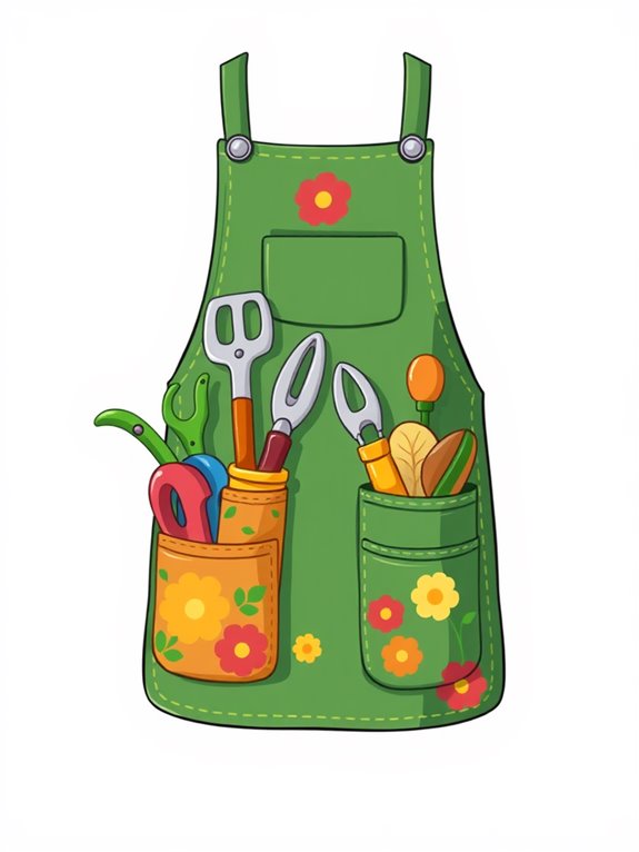 gardening apron with tools