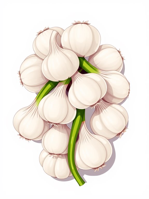 garlic braid illustration design