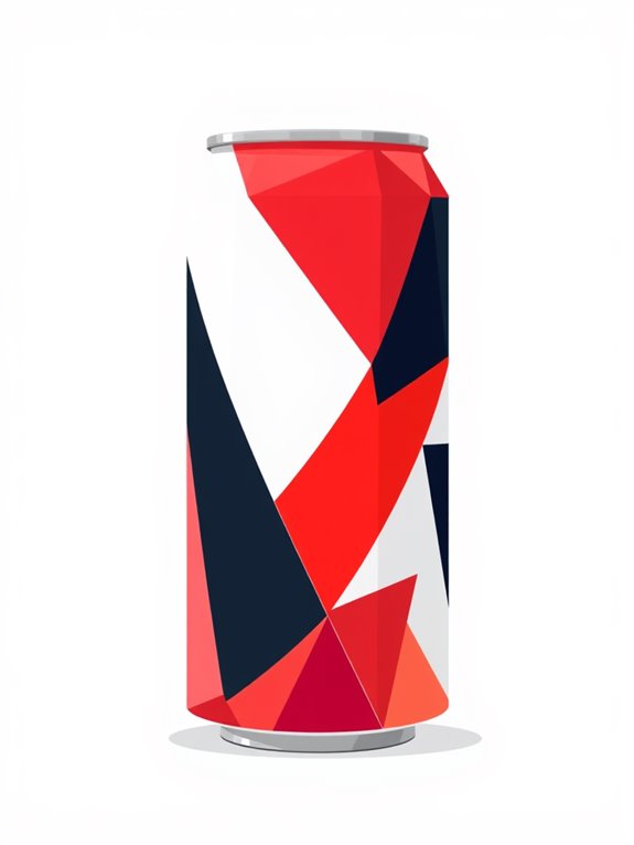 geometric design cola can