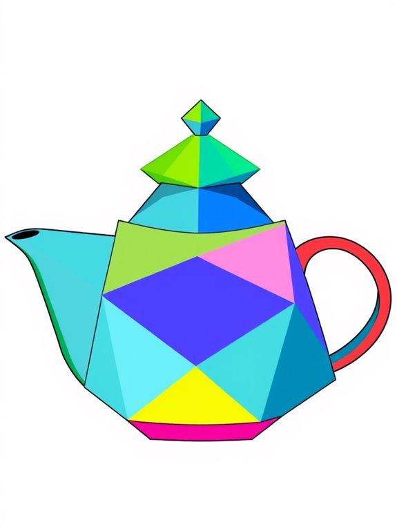 geometric teapot design illustration