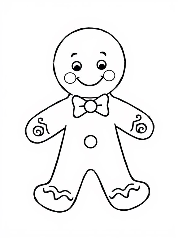 gingerbread man coloring activity