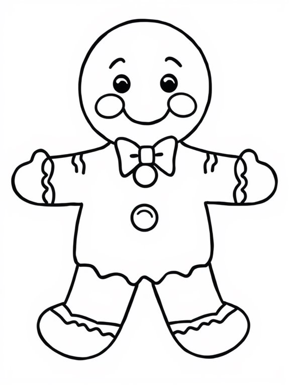 gingerbread man coloring activity