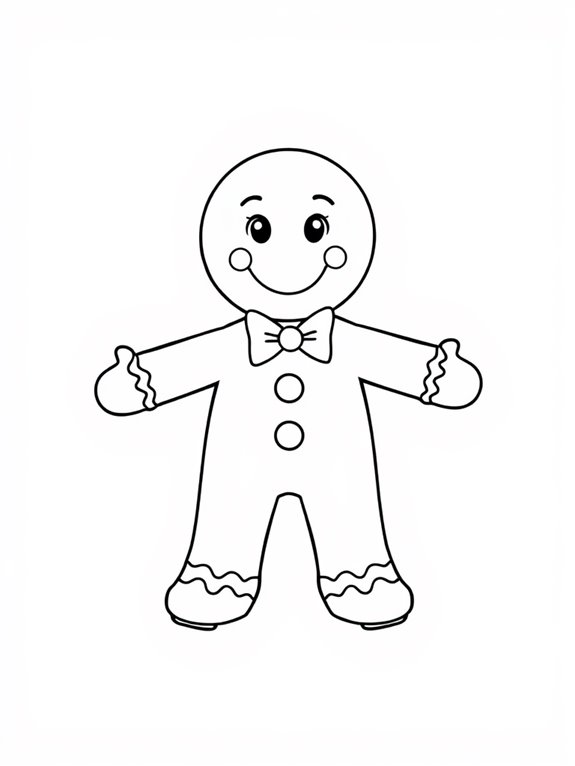 gingerbread man coloring fun