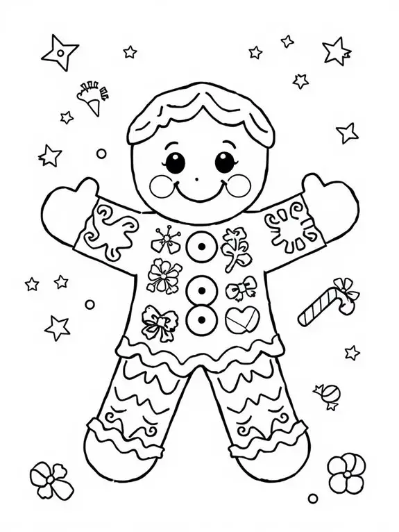 gingerbread man coloring page