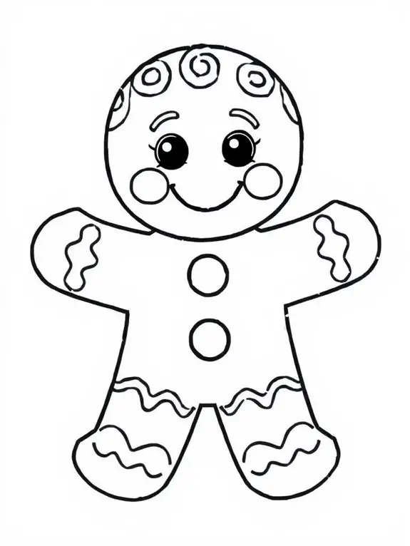 gingerbread man coloring page