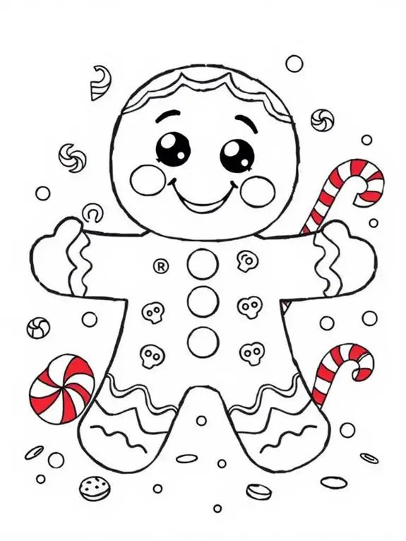 gingerbread man coloring page