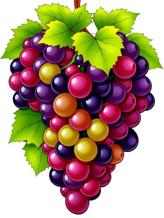 grape bunch illustration design