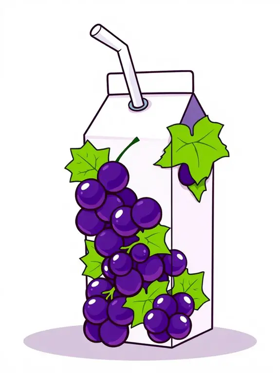 grape juice carton illustration