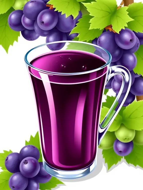 grape juice cup illustration