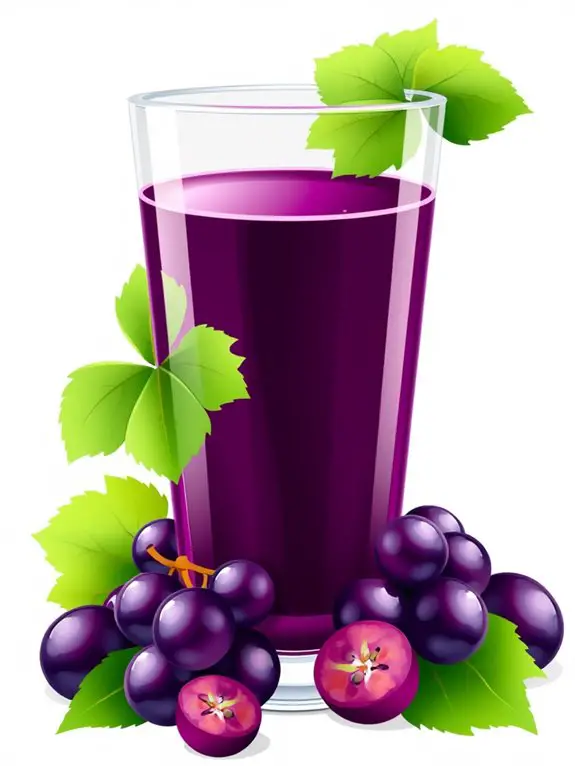 grape juice glass illustration