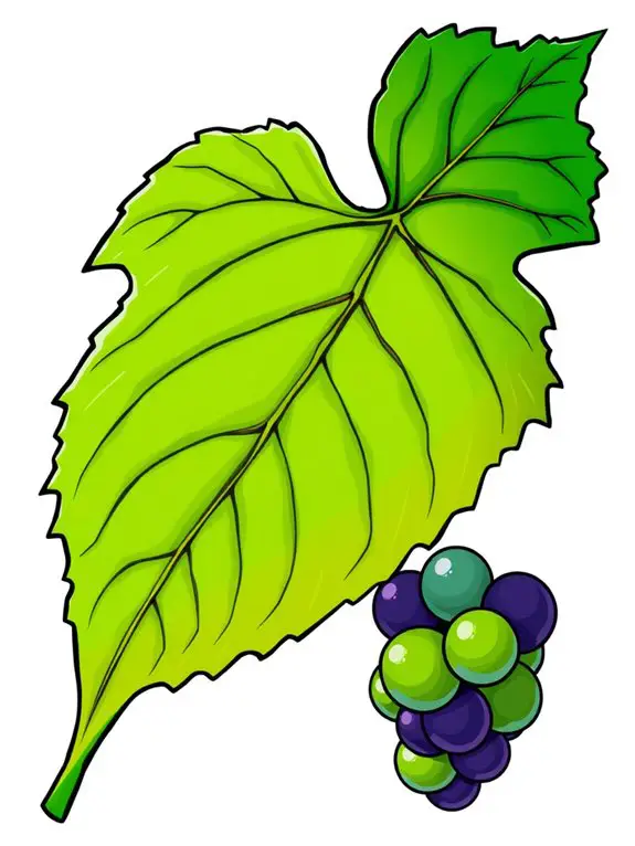 grape leaf illustrations collection