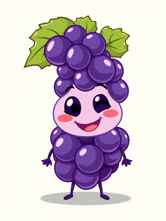 grape themed character illustration collection