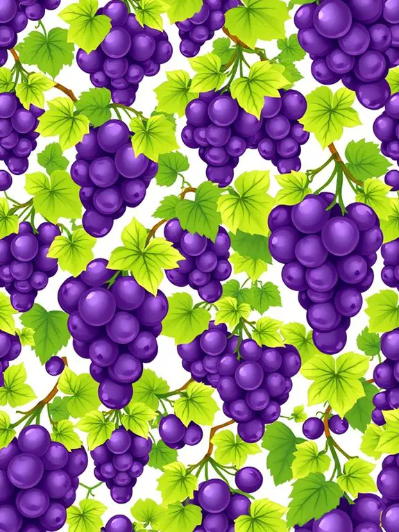 grape themed decorative clipart design