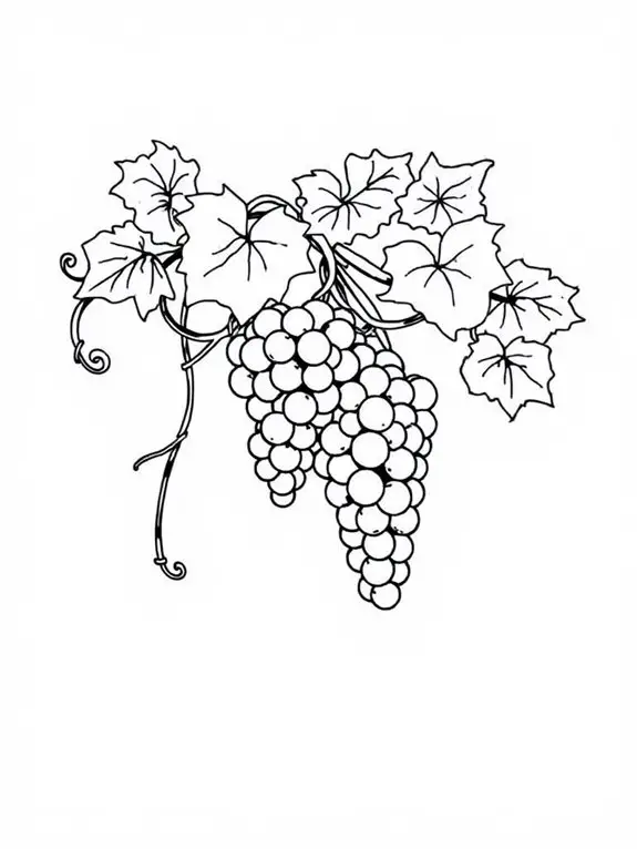grape vine coloring activity