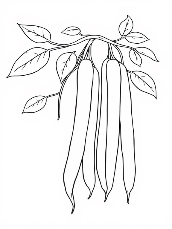 green bean coloring page