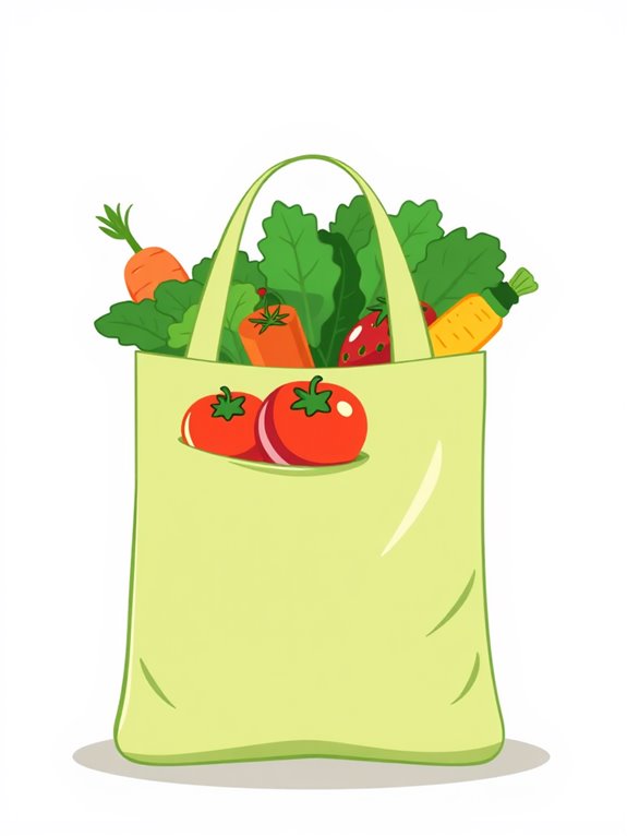 grocery bag illustration design