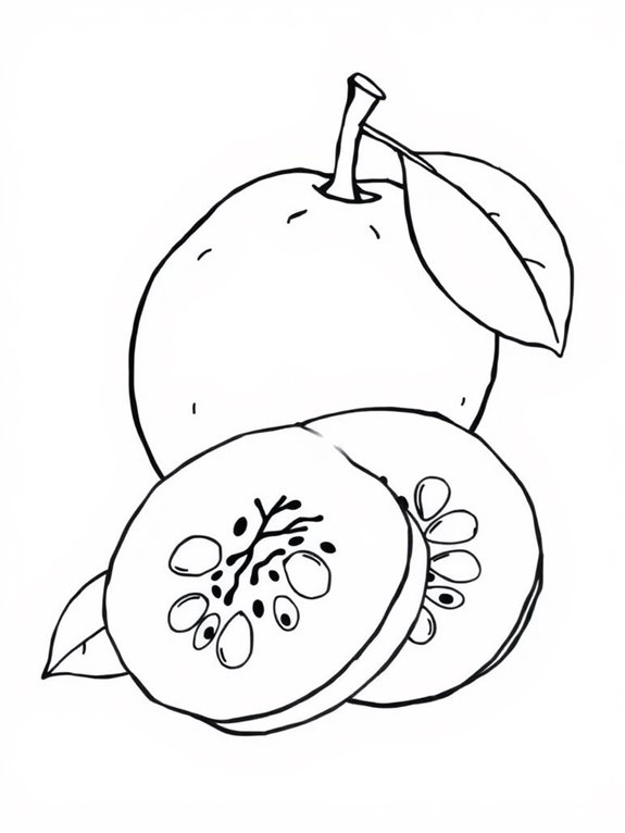 guava fruit coloring activity