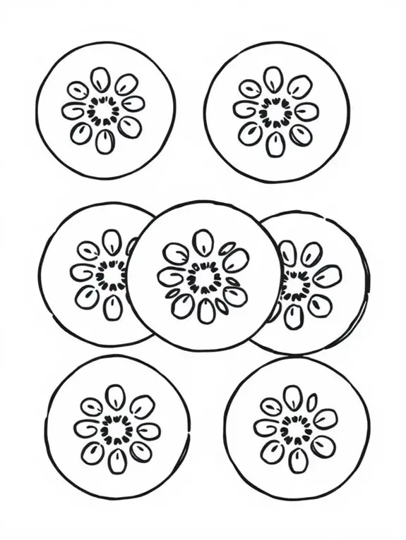 guava slices coloring page