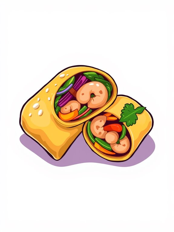 half spring roll clipart