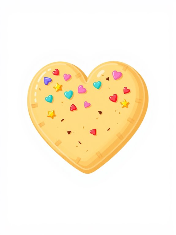 heart shaped cookie illustration design