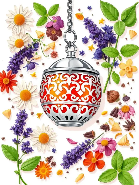 herbal tea infuser illustration