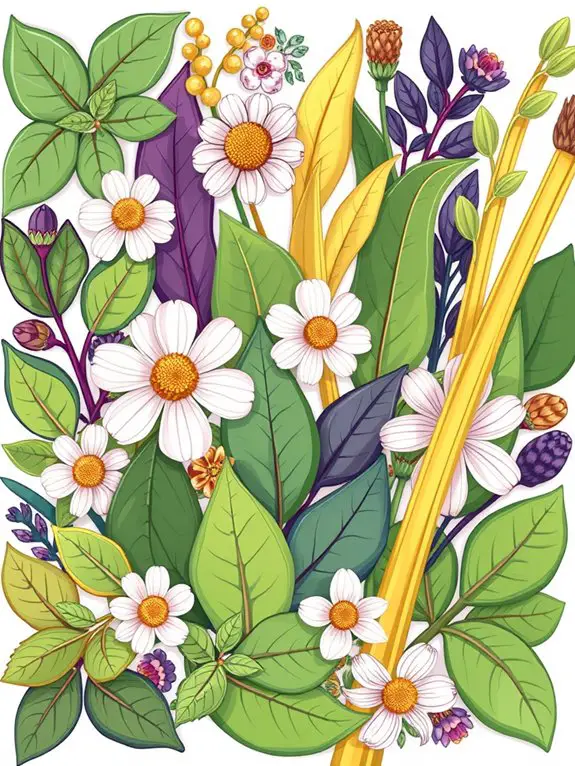 herbal tea leaf illustration