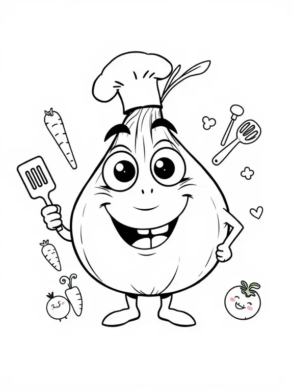 humorous onion coloring activity