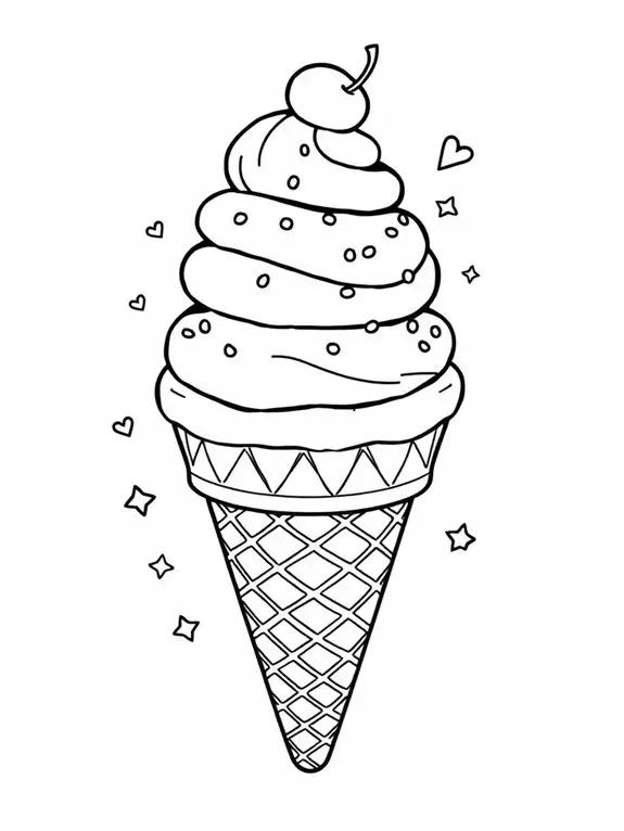 ice cream cone coloring