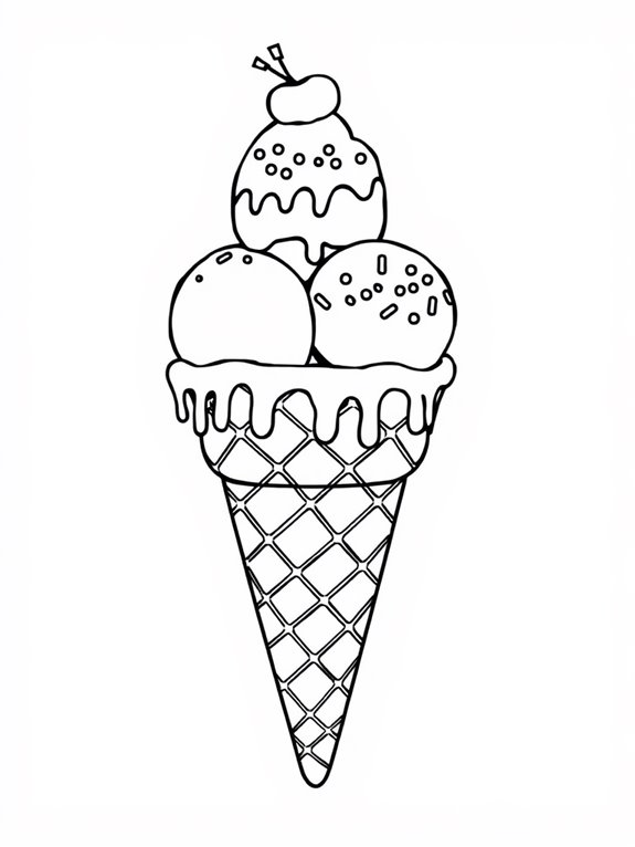ice cream cone coloring page