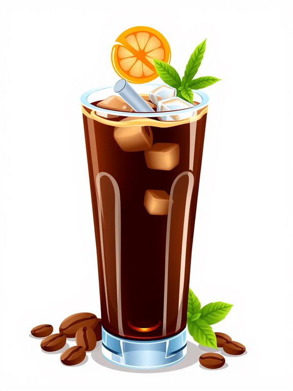 iced coffee beverage illustration