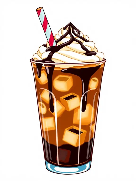 iced coffee cup illustration