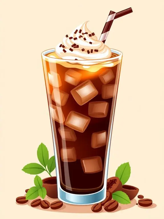 iced coffee drink illustration