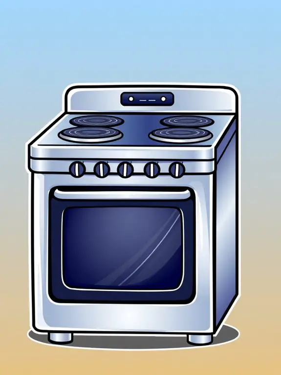 illustration of electric stove