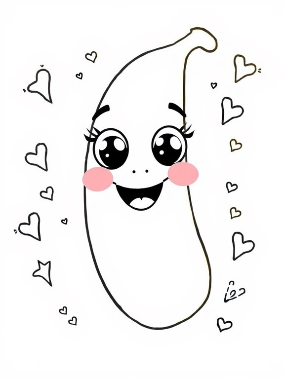joyful banana coloring activity