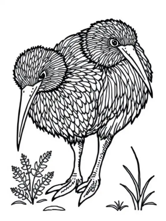 kiwi bird coloring activity