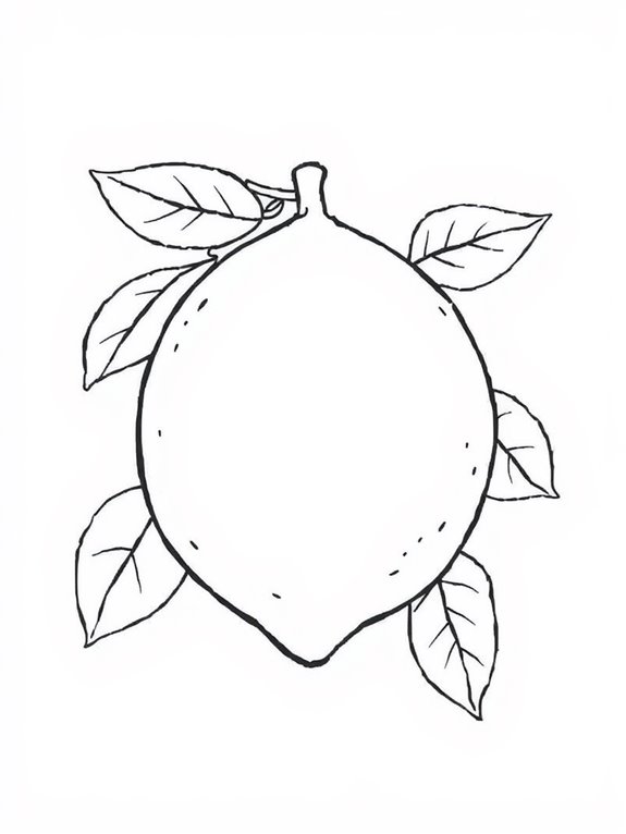 lemon and leaves illustration