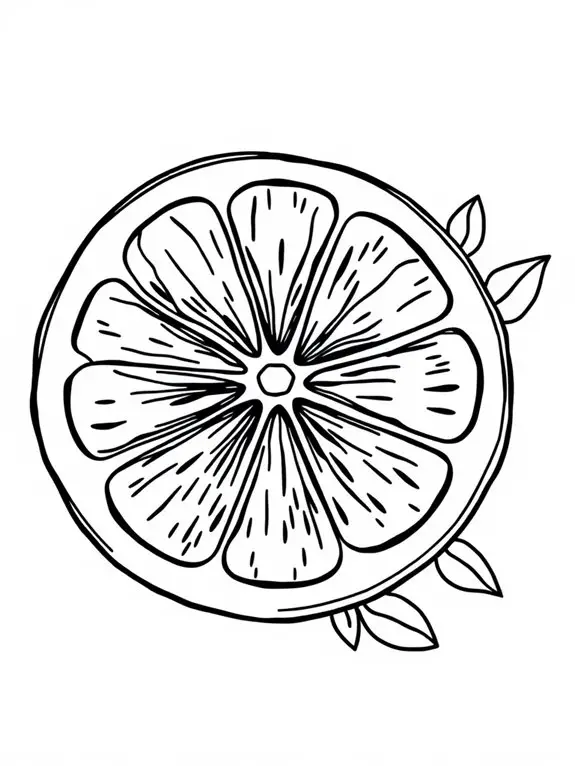 lemon slice coloring activity