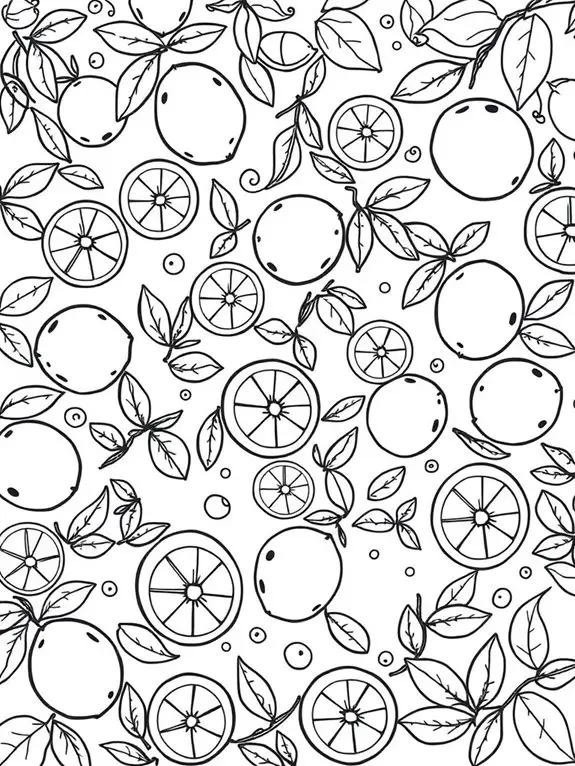 lemon themed coloring activity
