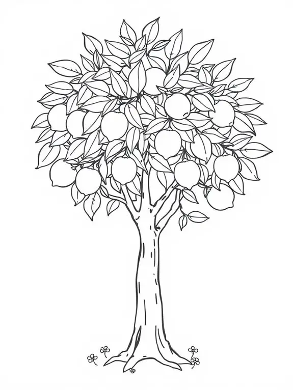 lemon tree coloring page