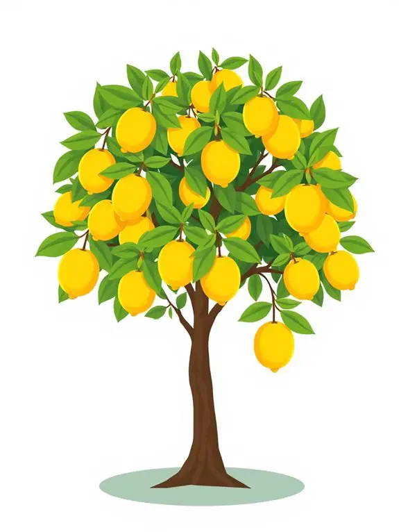 lemon tree illustration graphics