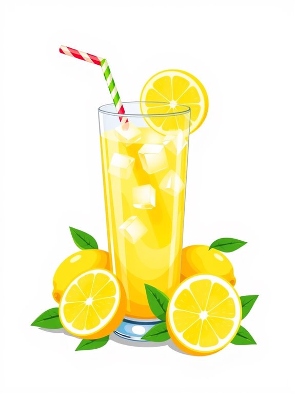 lemonade glass illustration design