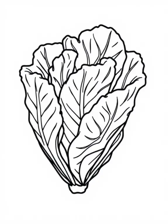 lettuce coloring page design