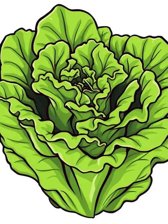 lettuce plant illustration graphic